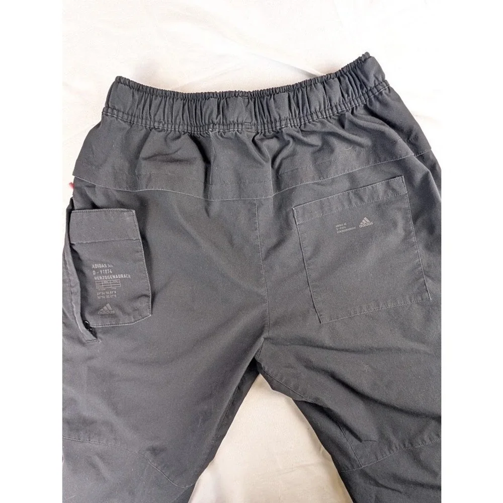 Adidas TH PNT Twill Sports Joggers Pants Black Belted Pants Men's S